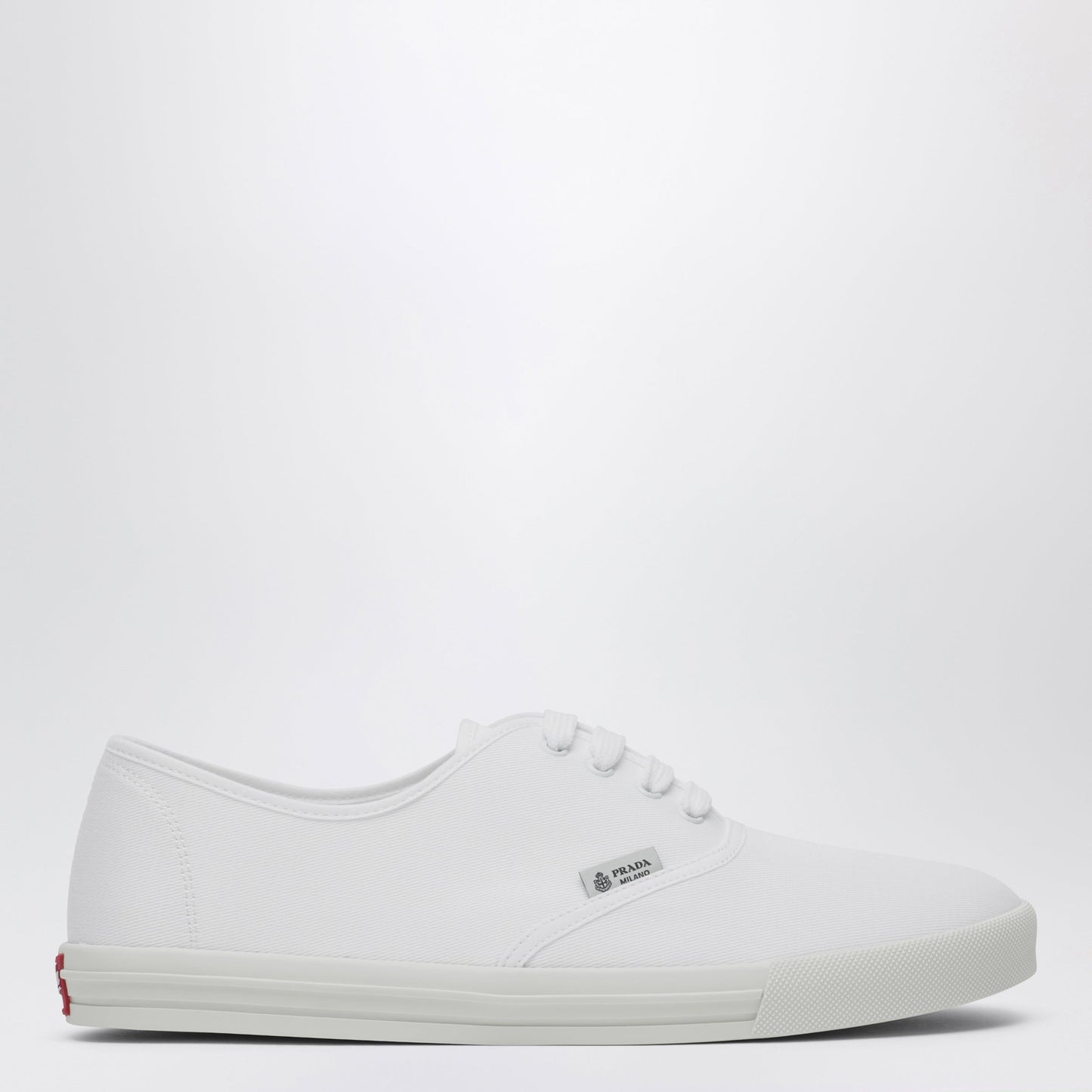 White Drill Fabric Sneakers