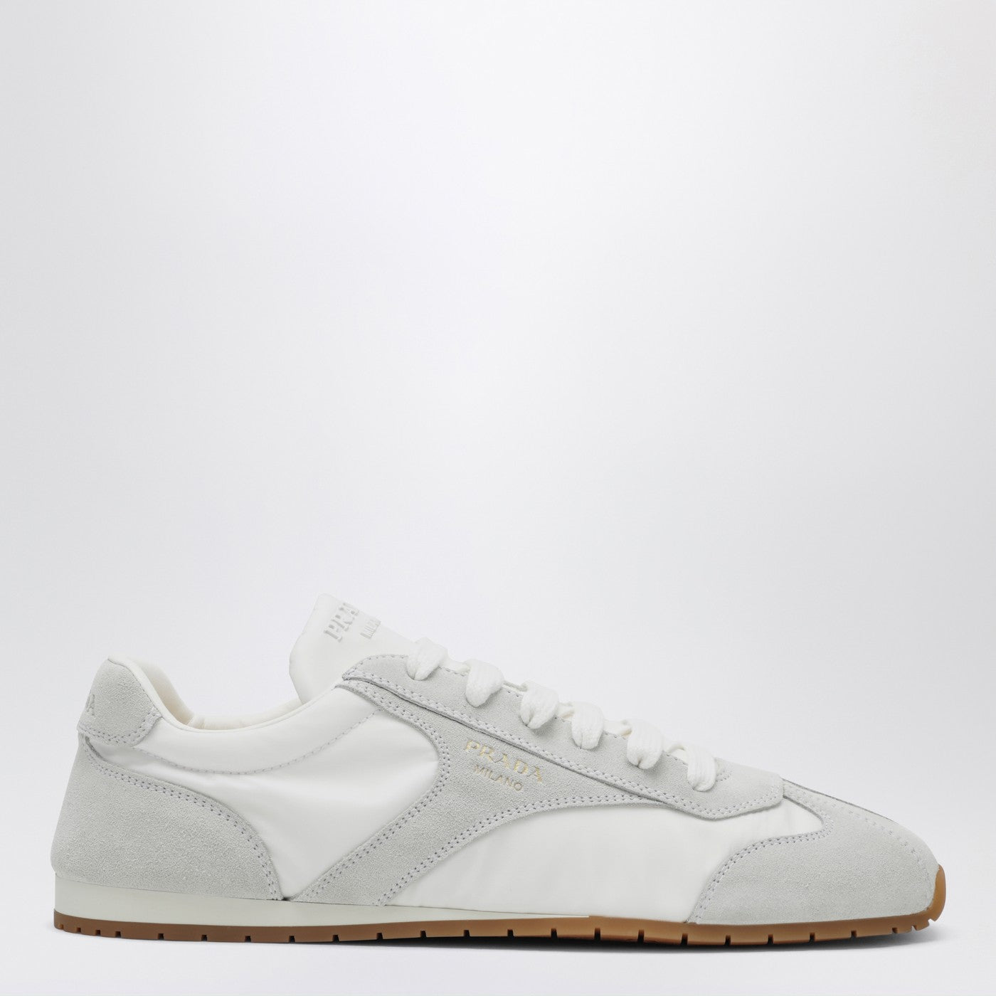 White Sneakers With Suede Inserts