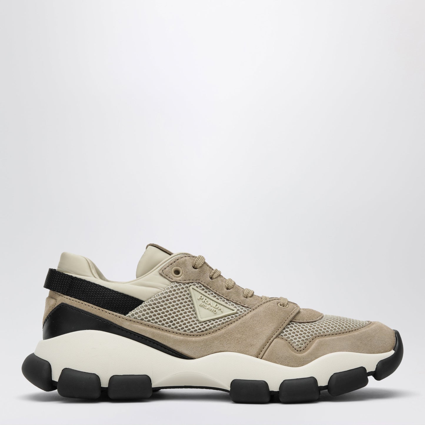 Mesh And Suede Sneakers In Desert