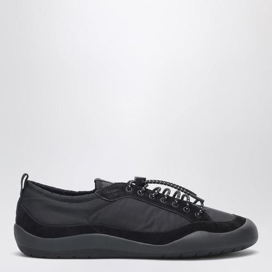 Black Speedrock Sneakers In Re-Nylon And Suede
