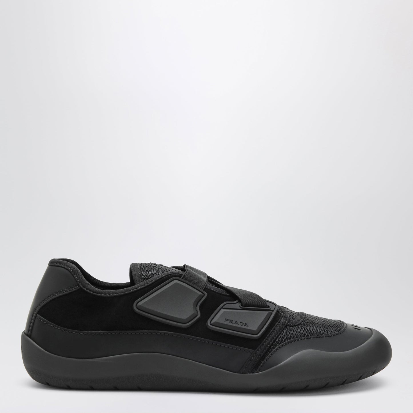 Speedrock Black Leather And Mesh Sneakers