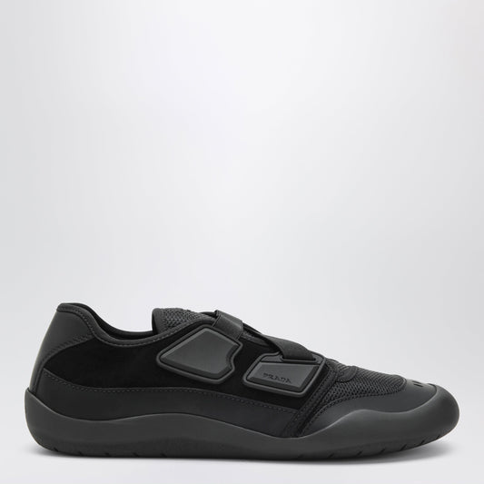 Speedrock Black Leather And Mesh Sneakers