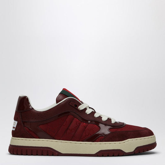 Re-Web Sneakers In Burgundy Gg Fabric