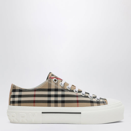 Vintage Check Beige Sneakers