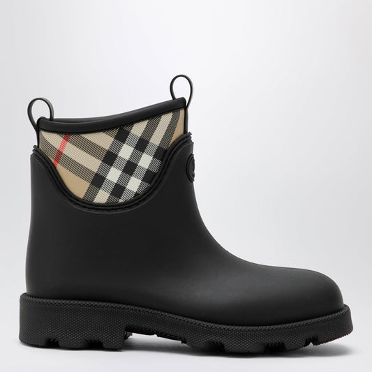 Marsh Stamp Rubber And Nylon Rain Boots In Black