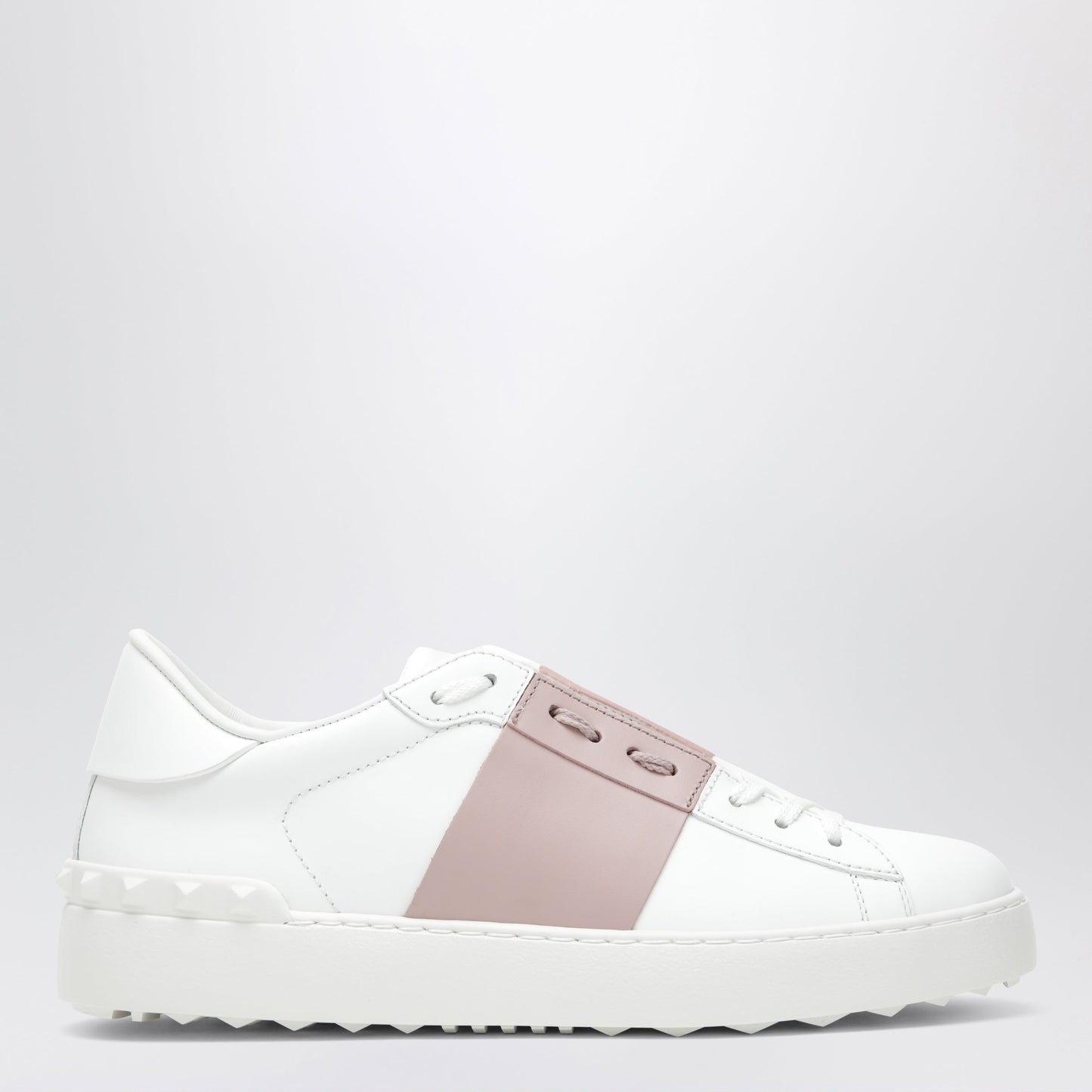 Open Sneakers In White/Antique Pink