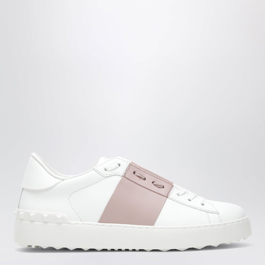 Open Sneakers In White/Antique Pink