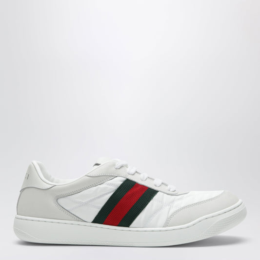 Screener Grey And White Nylon Sneakers