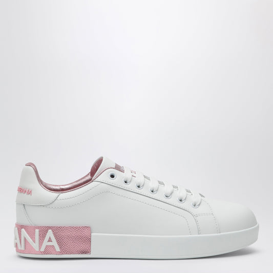 Portofino White/Pink Leather Sneakers