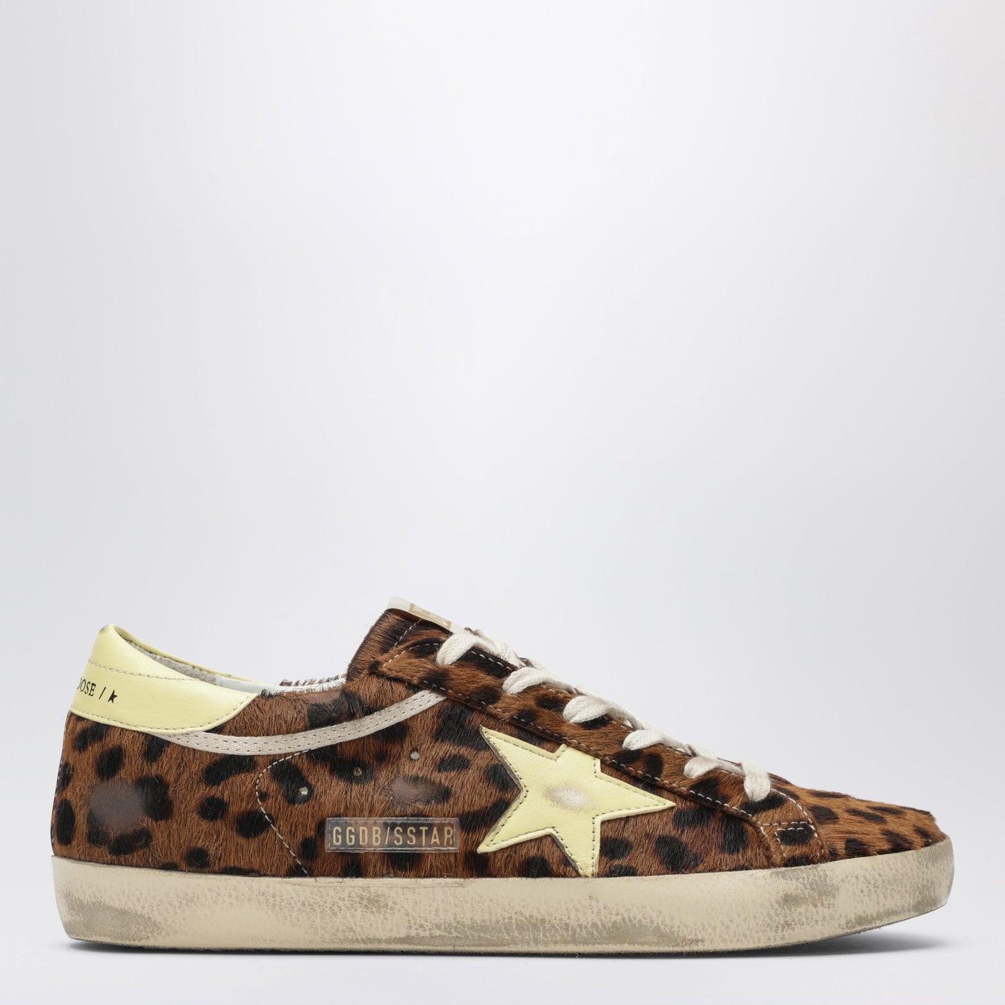 Super-Star Sneakers In Leopard-Print Pony Hair