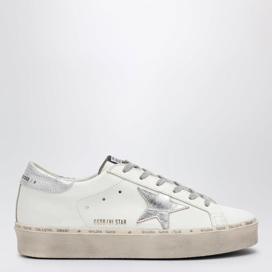 White/Silver Hi-Star Sneakers